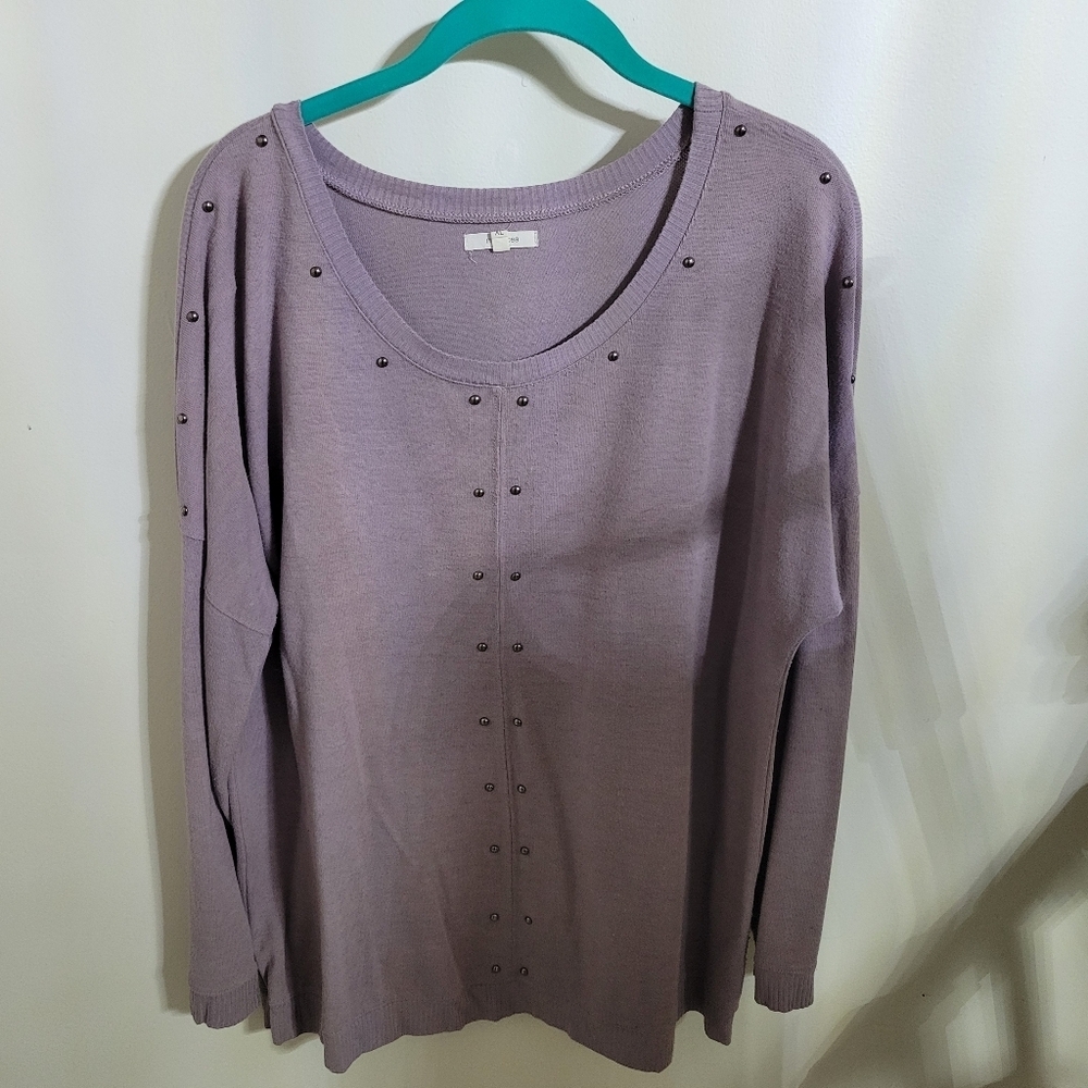 Maurices Purple Studded Lavender Sweater, Women's Size XL